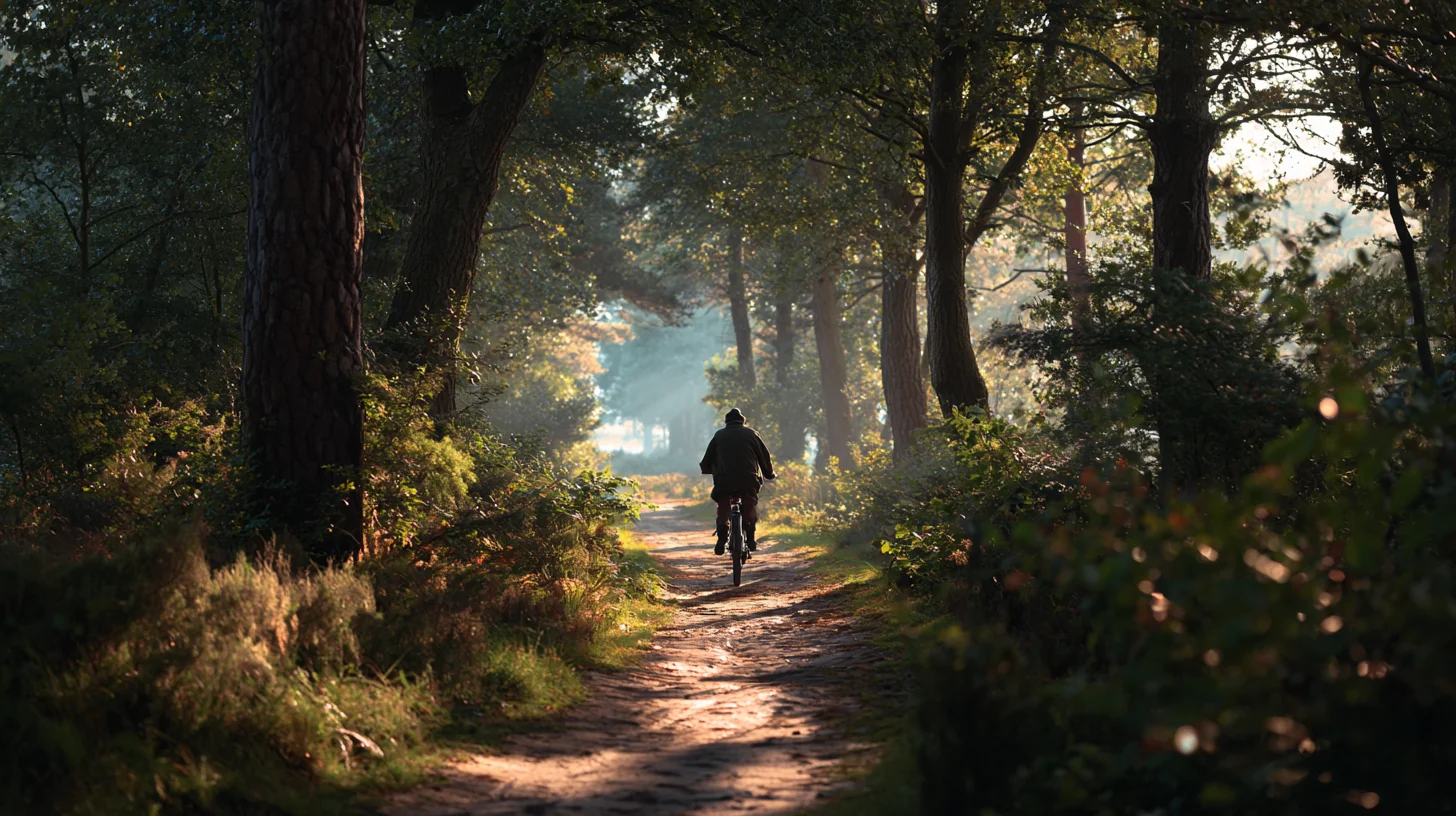 Herbstwald in Hessen mit farbenprächtigen Bäumen